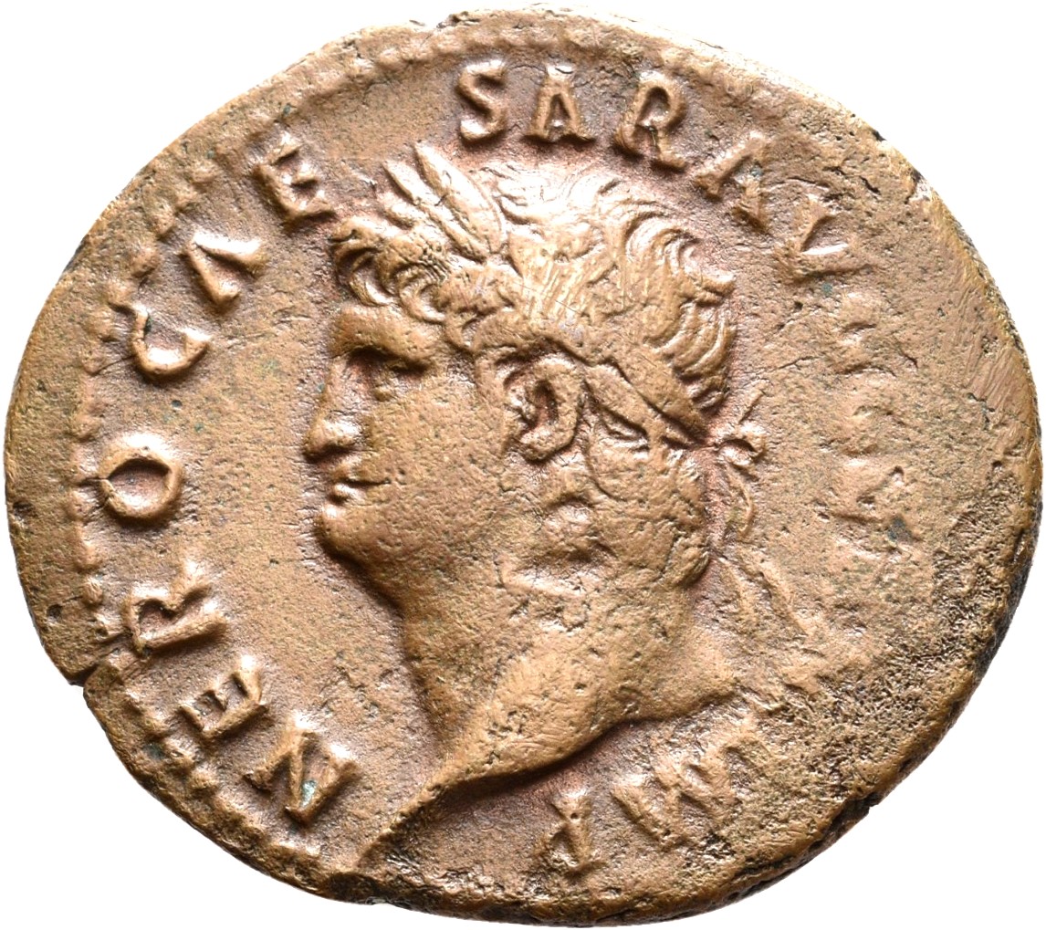 RIC I (second edition) Nero 310 Nero obverse, Head of Nero, laureate, left