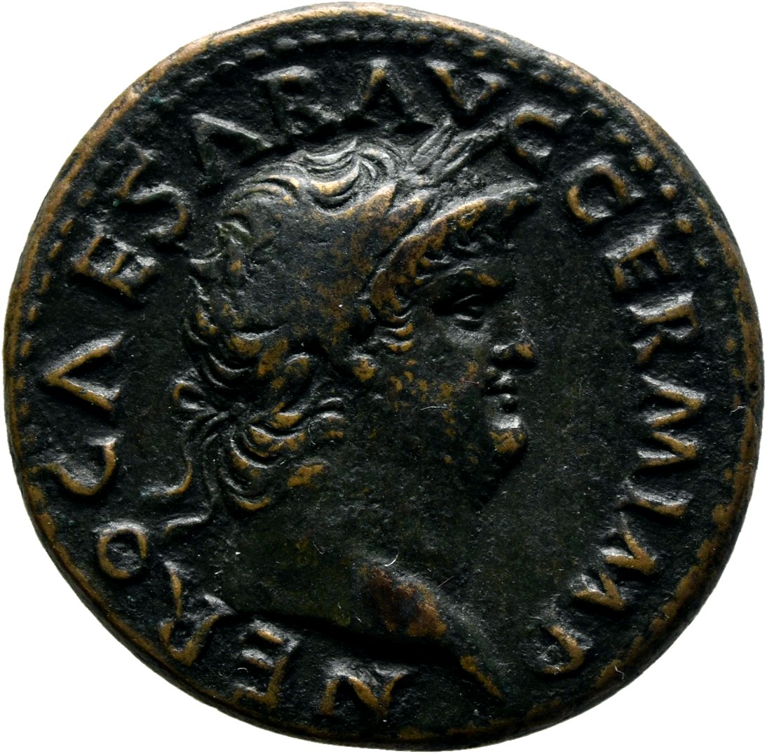 RIC I (second edition) Nero 312 Nero obverse, Head of Nero, laureate, right
