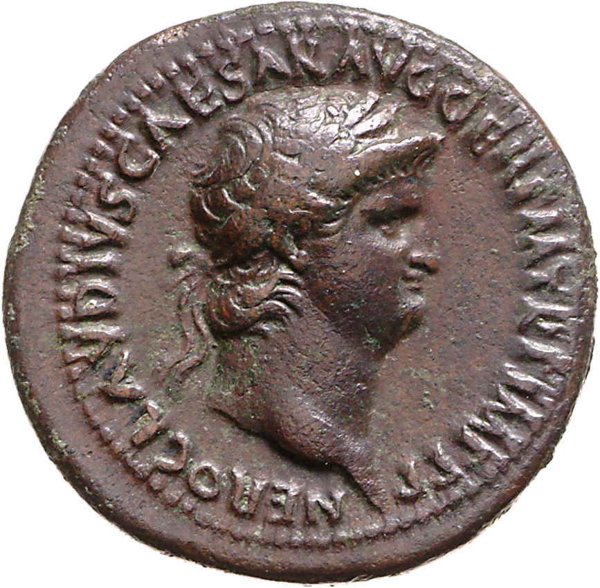 RIC I (second edition) Nero 316 Nero obverse, Head of Nero, laureate, right