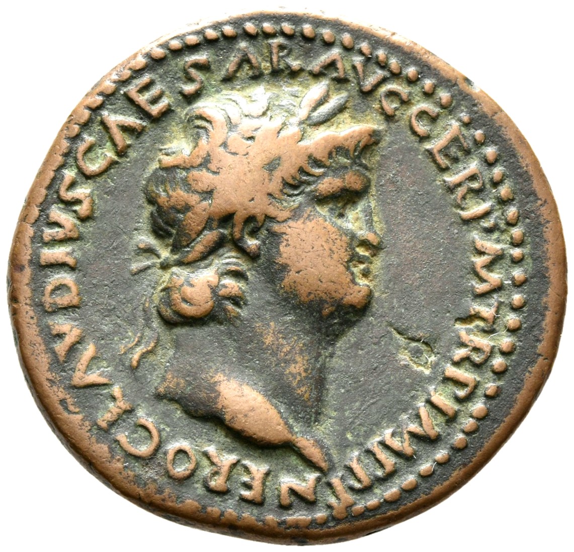RIC I (second edition) Nero 316 Nero obverse, Head of Nero, laureate, right
