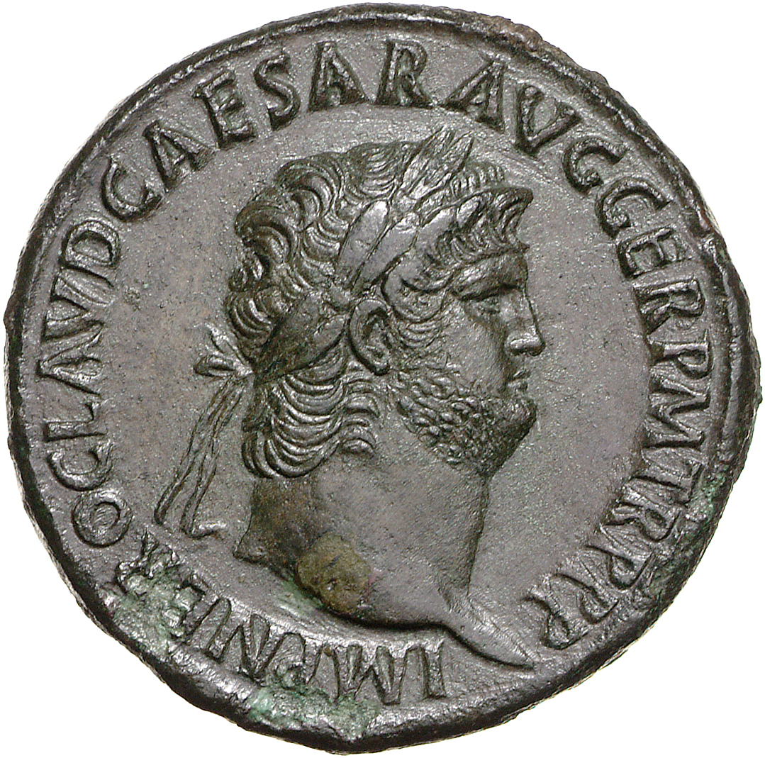 RIC I (second edition) Nero 323 Nero obverse, Head of Nero, laureate, right