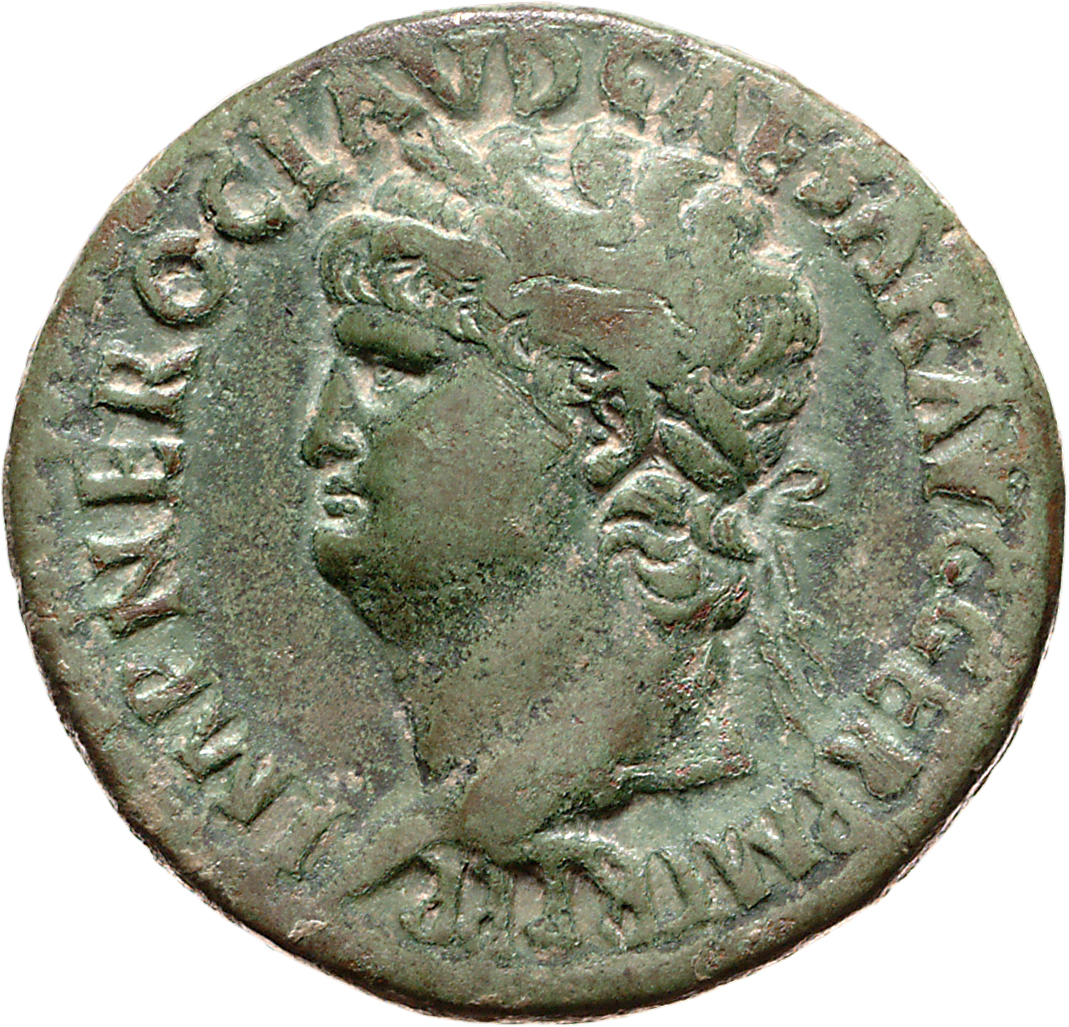 RIC I (second edition) Nero 324 Nero obverse, Head of Nero, laureate, left