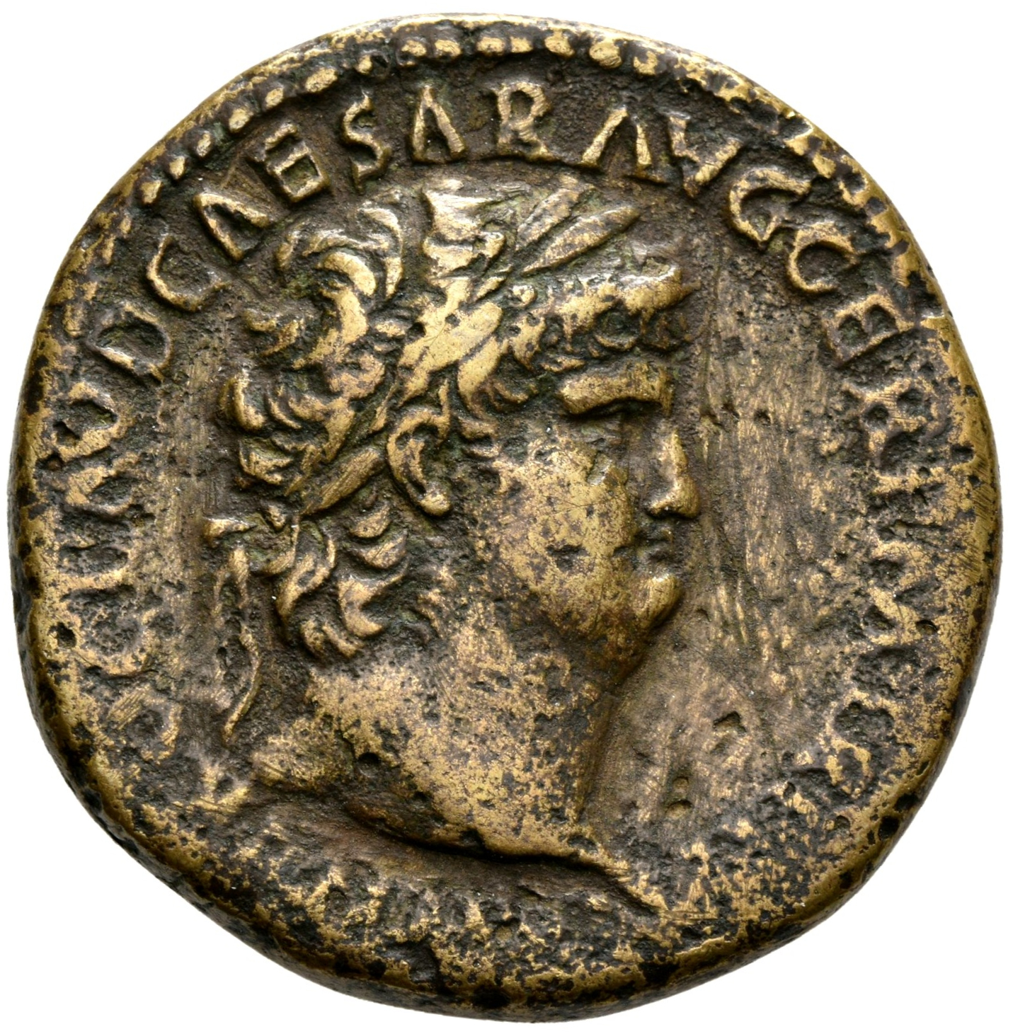 RIC I (second edition) Nero 329 Nero obverse, Head of Nero, laureate, right