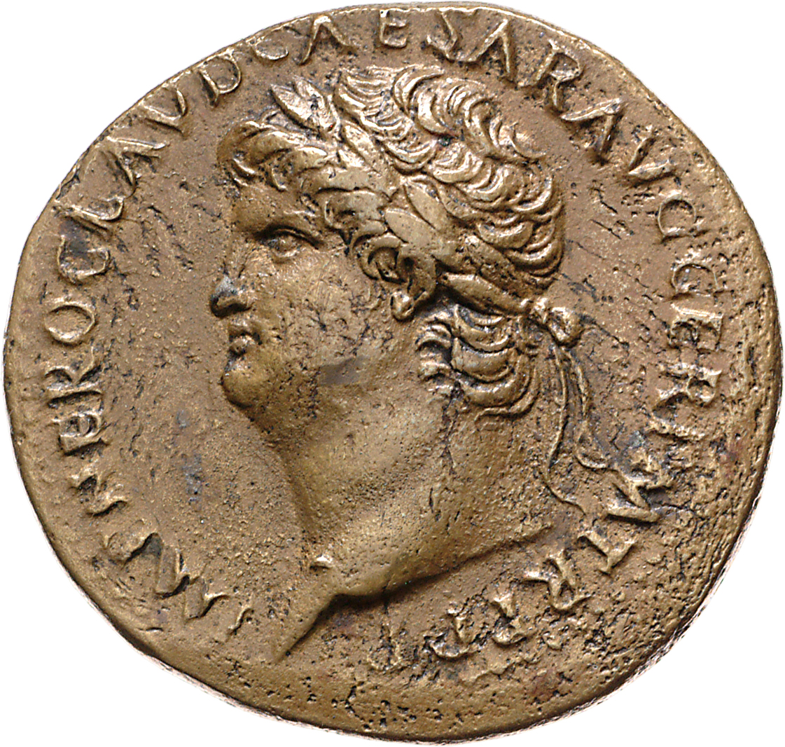 RIC I (second edition) Nero 332 Nero obverse, Head of Nero, laureate, left