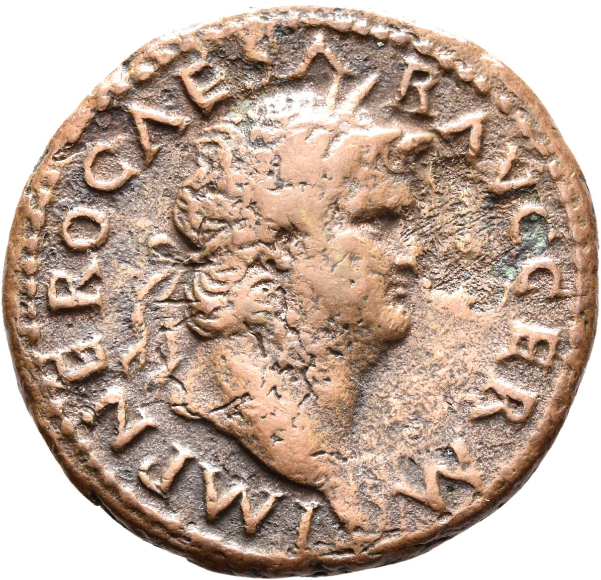 RIC I (second edition) Nero 347 Nero obverse, Head of Nero, laureate, right