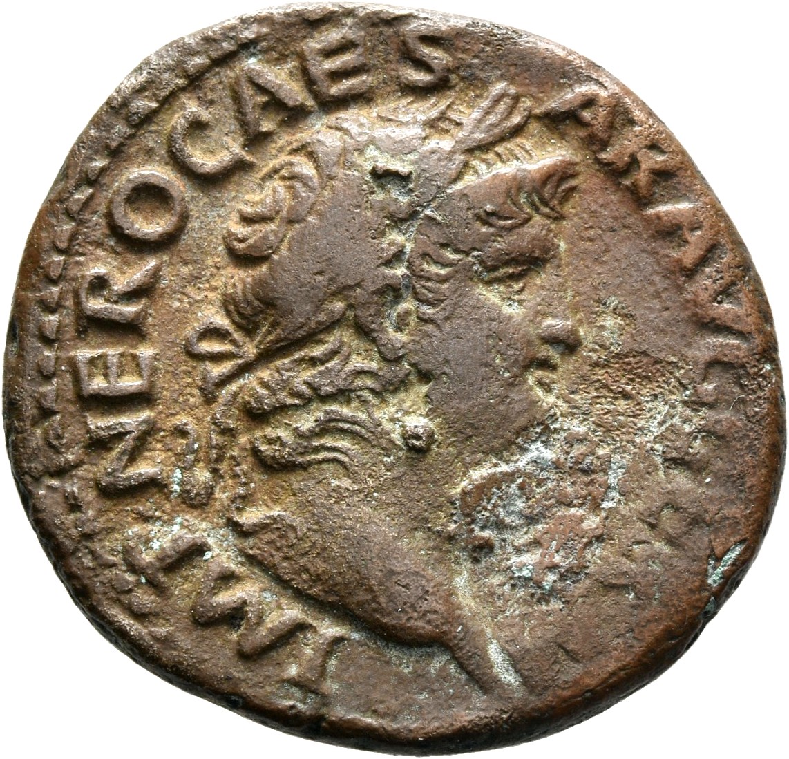 RIC I (second edition) Nero 351 Nero obverse, Head of Nero, laureate, right