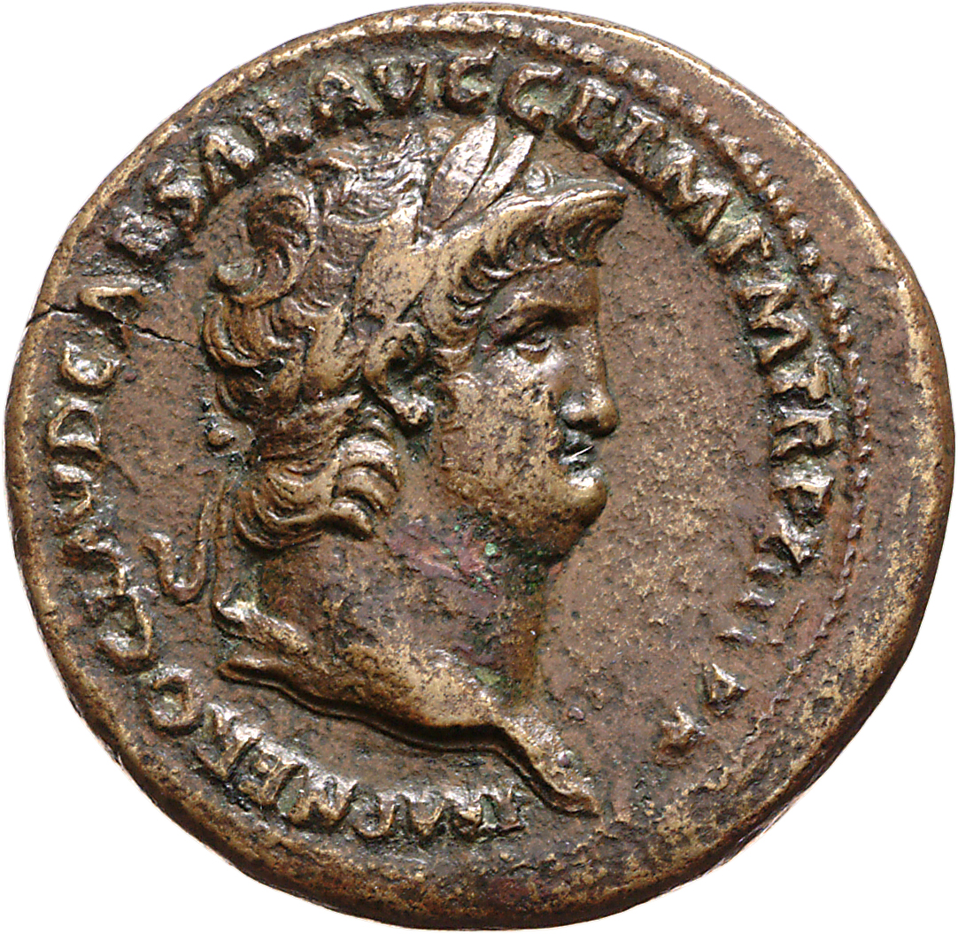 RIC I (second edition) Nero 354 Nero obverse, Head of Nero, laureate, right