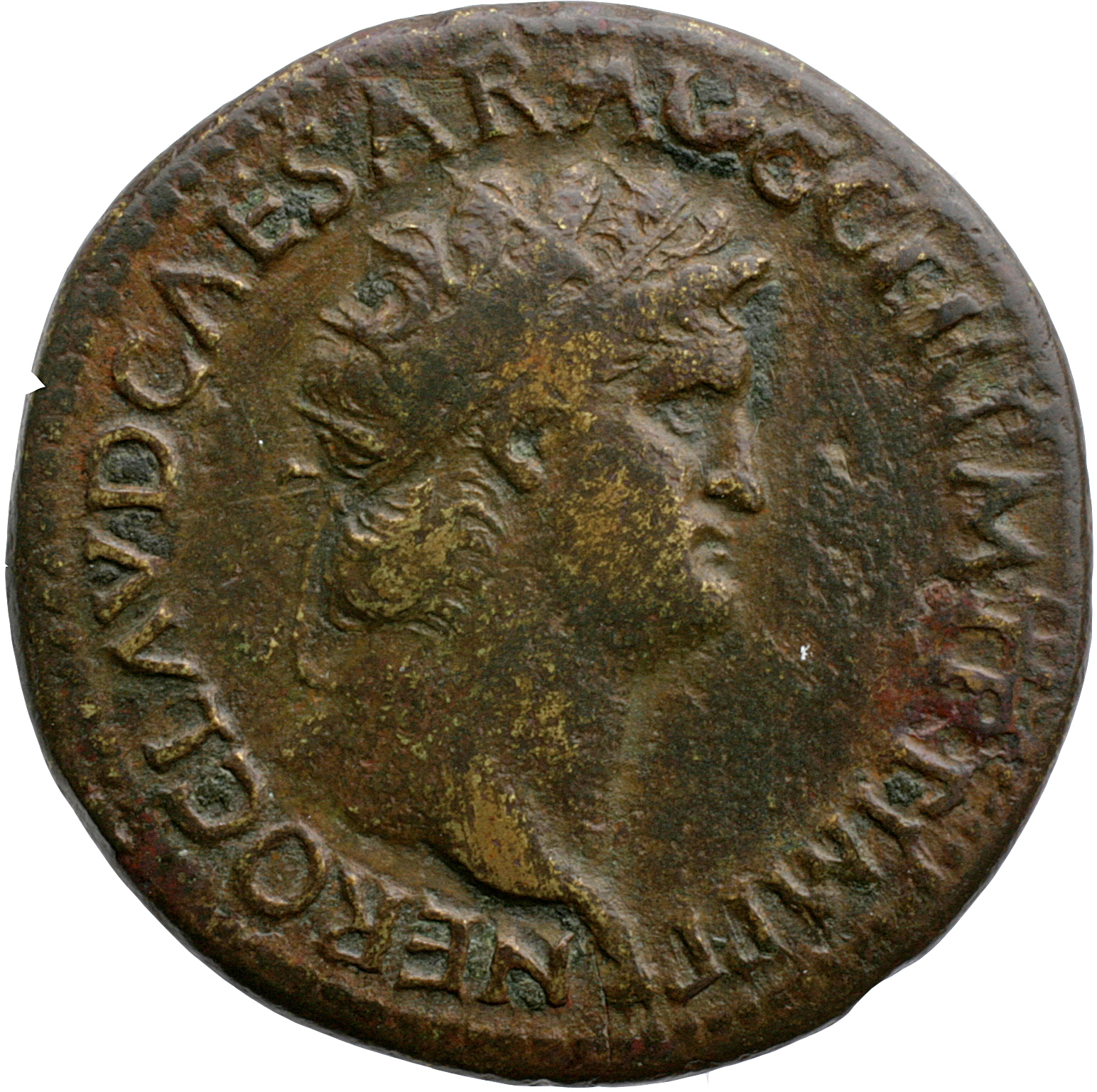 RIC I (second edition) Nero 375 Nero obverse, Head of Nero, radiate, right; small globe at point of neck