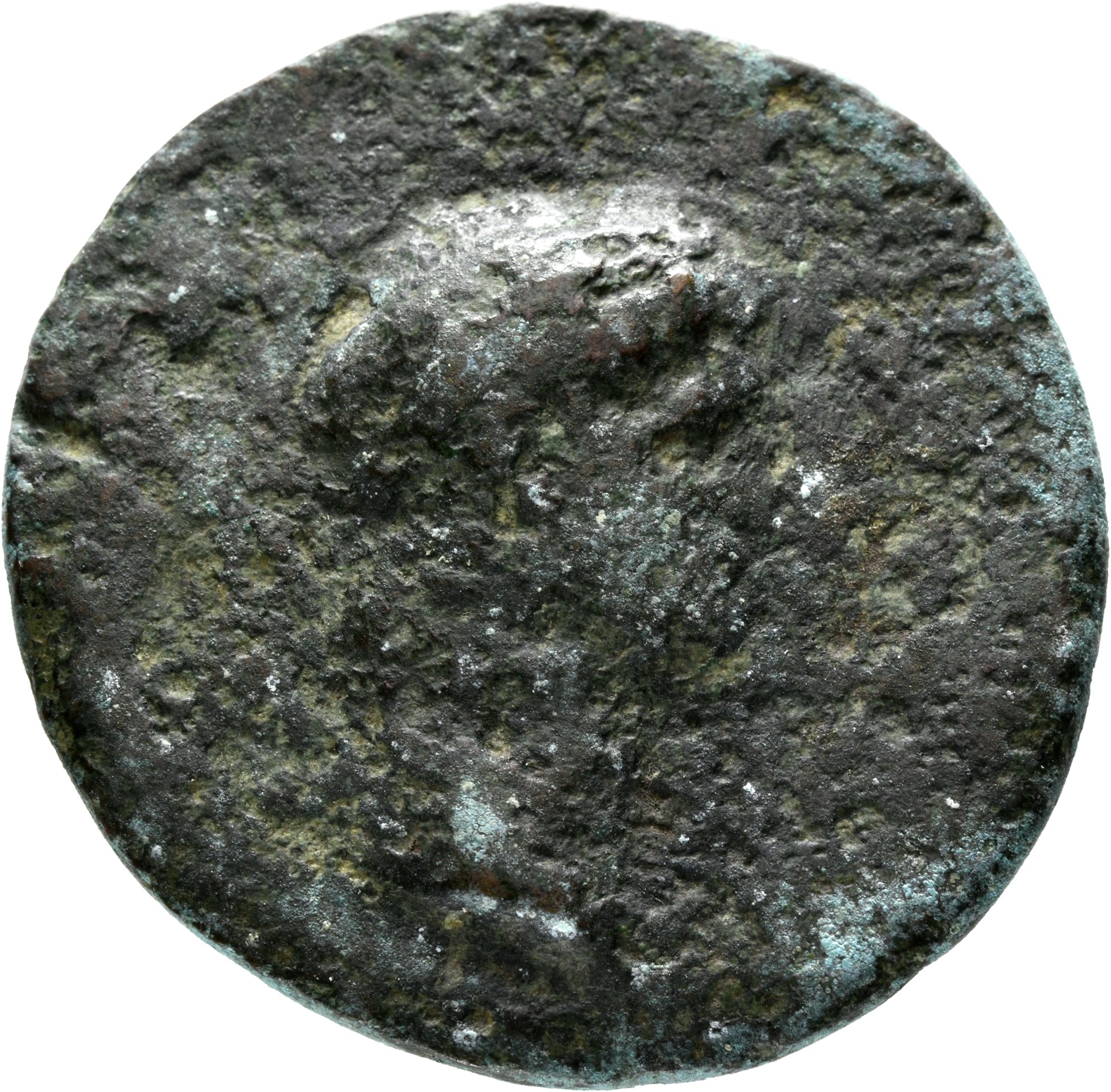 RIC I (second edition) Nero 387 Nero obverse, Head of Nero, laureate, right; small globe at point of neck