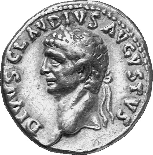 RIC I (second edition) Nero 4 Nero obverse, Head of Claudius, laureate, left
