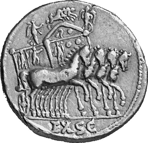 RIC I (second edition) Nero 4 Nero reverse, Slow quadriga, ornamented, right, surmounted by four miniature horses; victori...