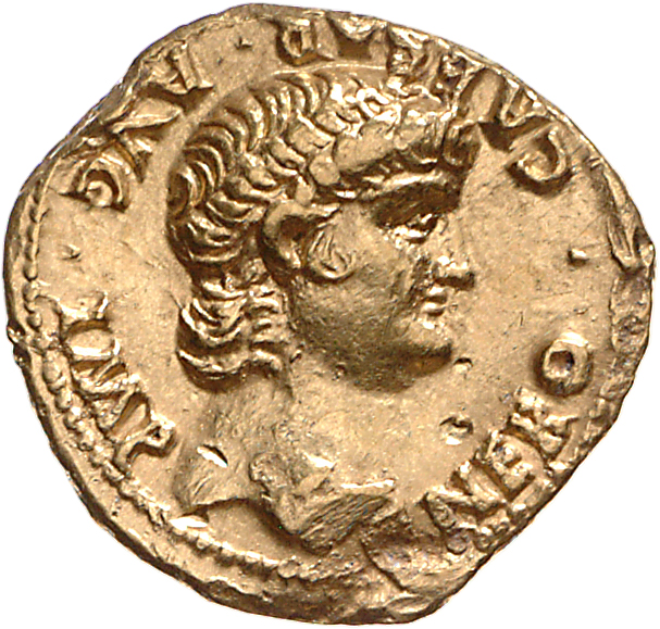RIC I (second edition) Nero 40 Nero obverse, Head of Nero, bare, right