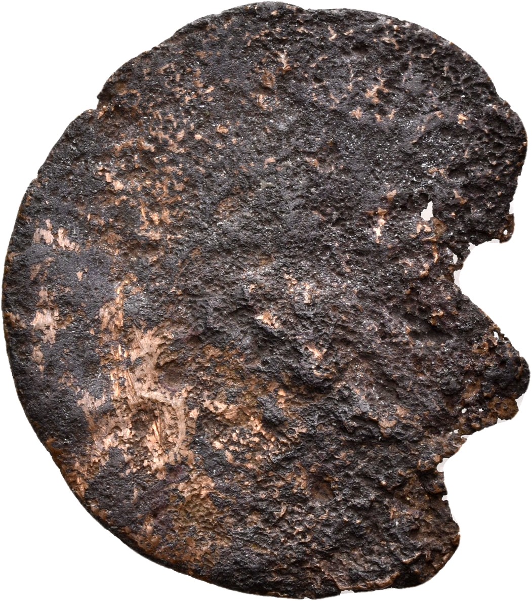 RIC I (second edition) Nero 447 Nero reverse, Victory walking left, holding wreath in right hand and palm in left