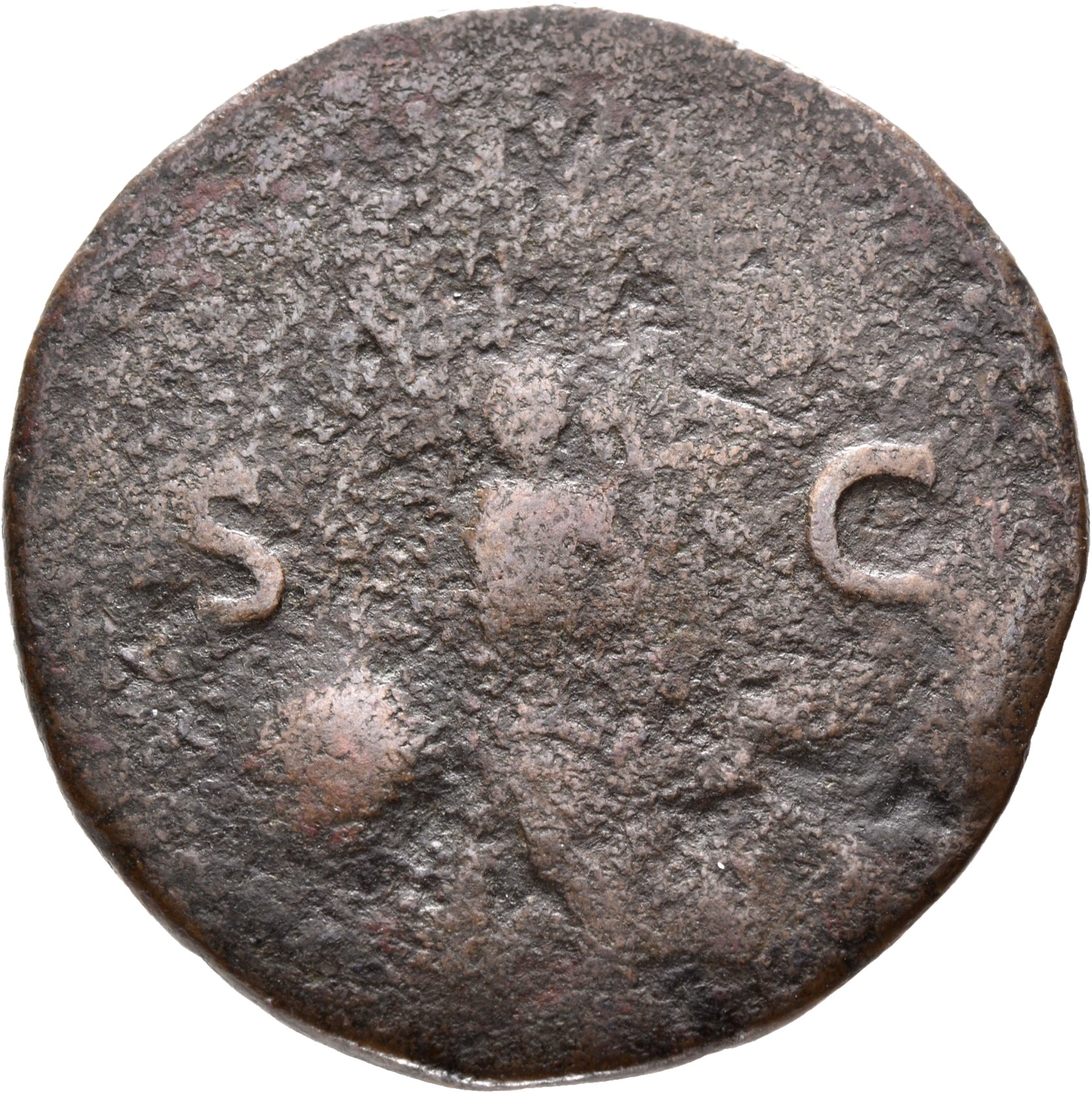 RIC I (second edition) Nero 471 Nero reverse, Temple of Janus, with latticed window to left and double doors to right with...