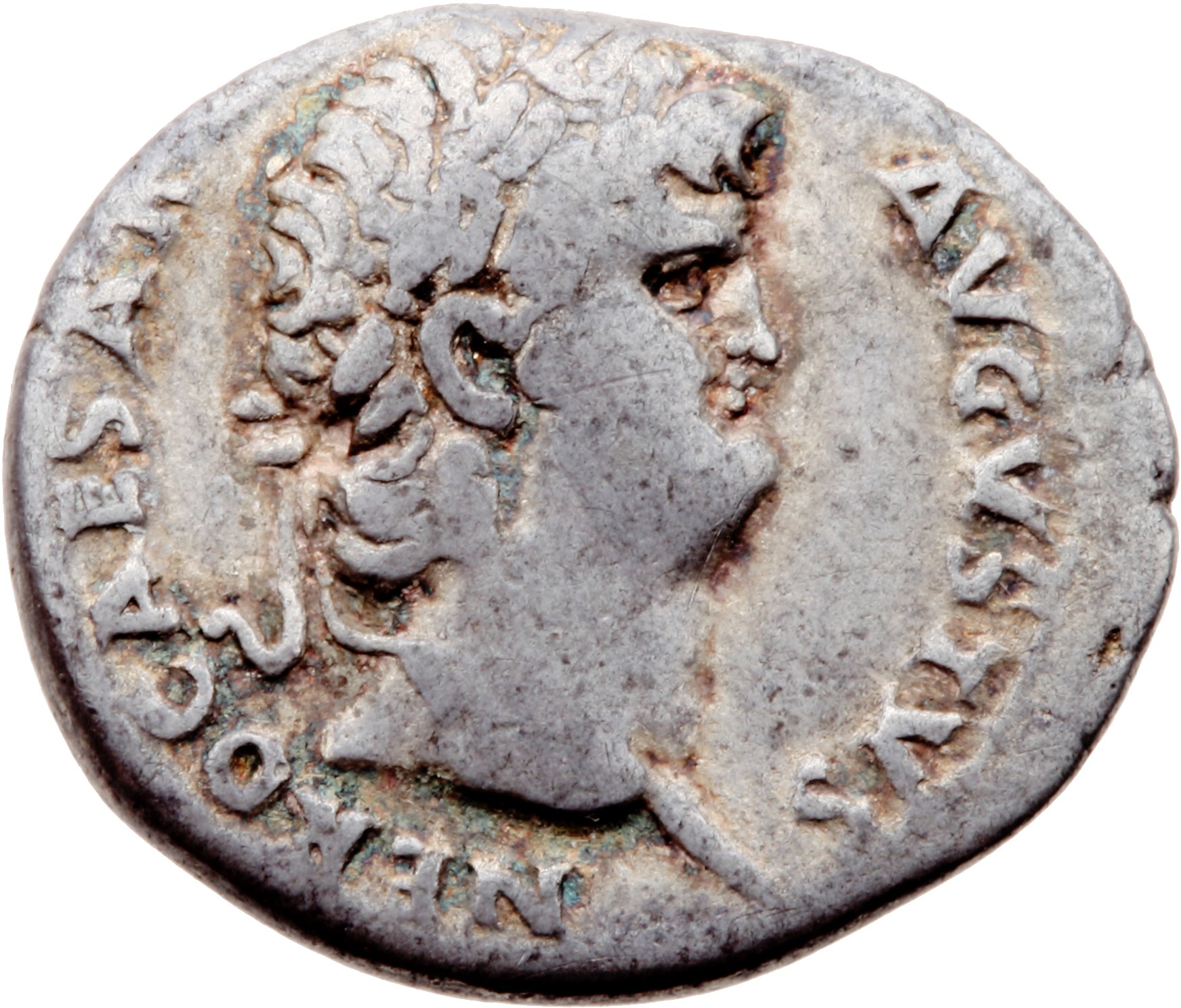 RIC I (second edition) Nero 49 Nero obverse, Head of Nero, laureate, right, with beard