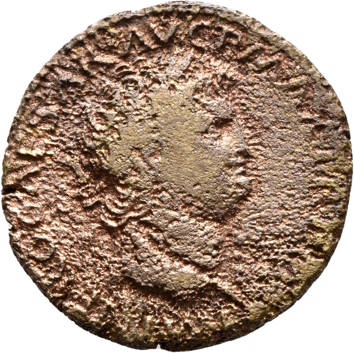 RIC I (second edition) Nero 522 Nero obverse, Head of Nero, laureate, right; small globe at point of neck