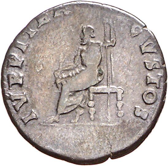 RIC I (second edition) Nero 53 Nero reverse, Jupiter, bare to waist, cloak round lower limbs, seated, left on throne, hold...