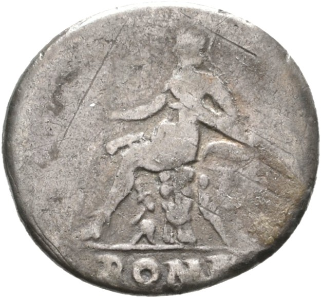 RIC I (second edition) Nero 55 Nero reverse, Roma, helmeted and draped, seated left on cuirass, holding Victory in right h...