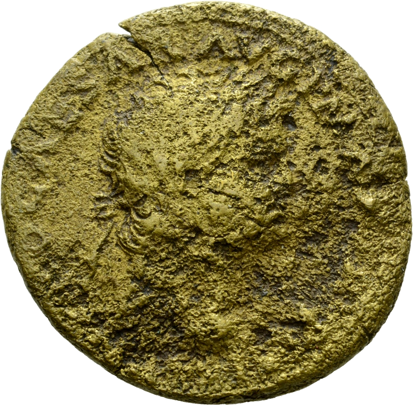 RIC I (second edition) Nero 596 Nero obverse, Head of Nero, laureate, right; small globe at point of neck