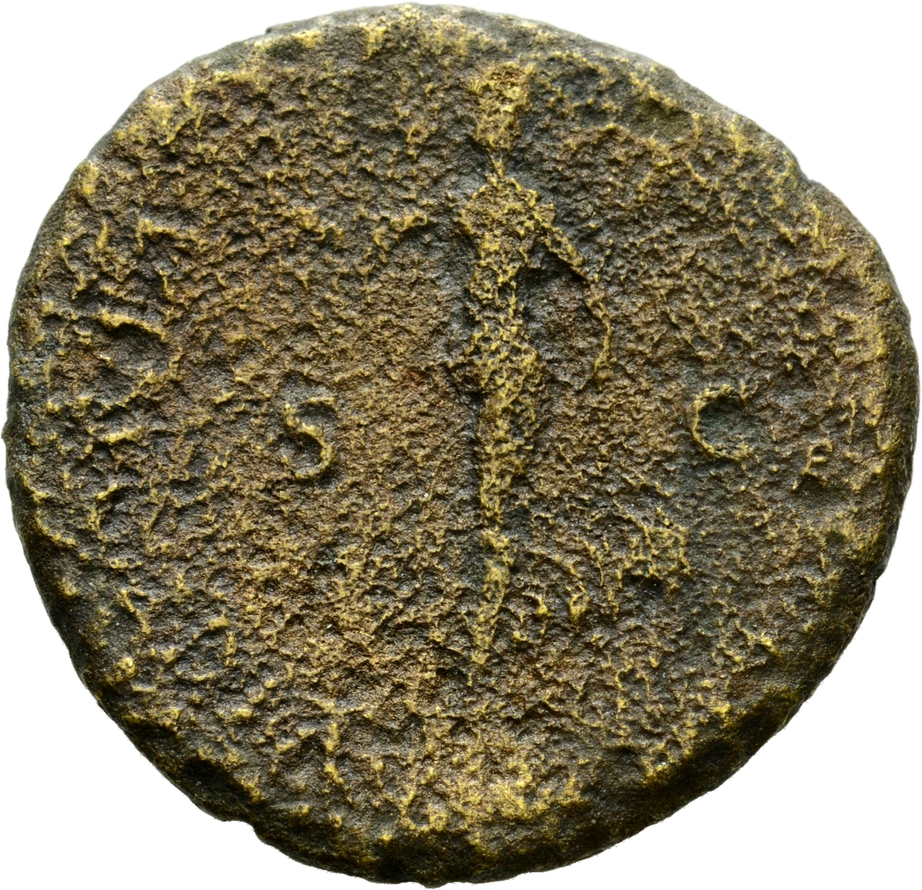 RIC I (second edition) Nero 600 Nero reverse, Victory walking left, holding wreath in right hand and palm in left