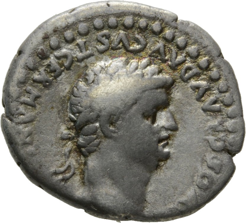 RIC I (second edition) Nero 622 Nero reverse, Head of Claudius, laureate, right