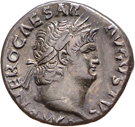 RIC I (second edition) Nero 64 Nero obverse, Head of Nero, laureate, right, with beard