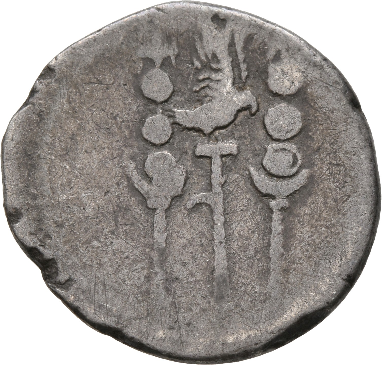 RIC I (second edition) Nero 68 Nero reverse, Aquila right between two standards