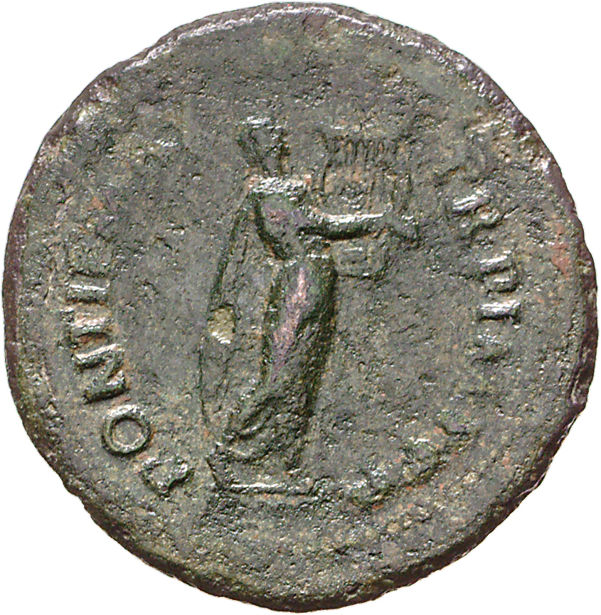 RIC I (second edition) Nero 78 Nero reverse, Nero as Apollo Citharoedus, laureate, advancing right, playing lyre