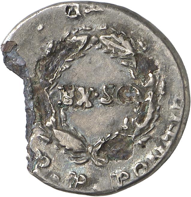 RIC I (second edition) Nero 9 Nero reverse, Legend surrounding oak-wreath enclosing EX S C
