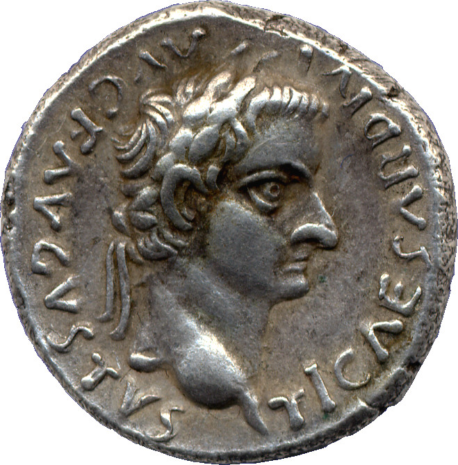 RIC I (second edition) Tiberius 26 Tiberius obverse — Head of Tiberius, laureate, right