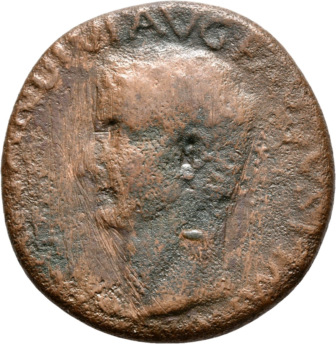 RIC I (second edition) Tiberius 34 Tiberius obverse — Head of Tiberius, bare, left