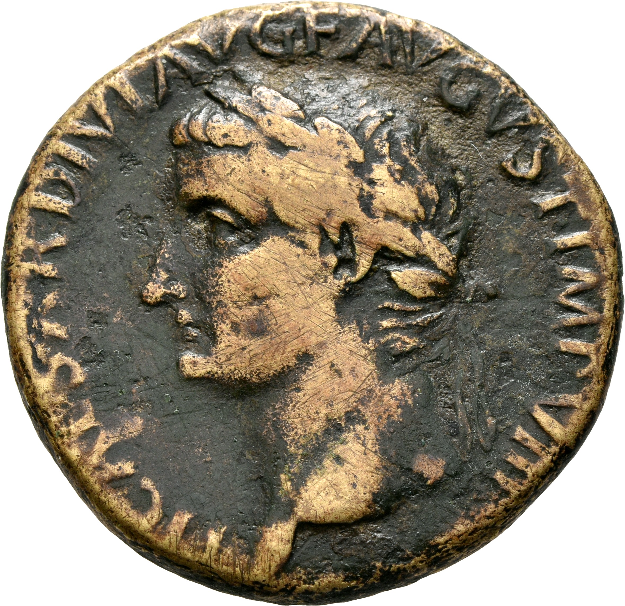 RIC I (second edition) Tiberius 39 Tiberius obverse — Head of Tiberius, laureate, left