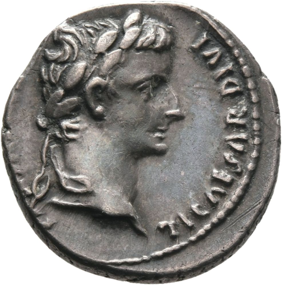 RIC I (second edition) Tiberius 4 Tiberius obverse, Head of Tiberius, laureate, right