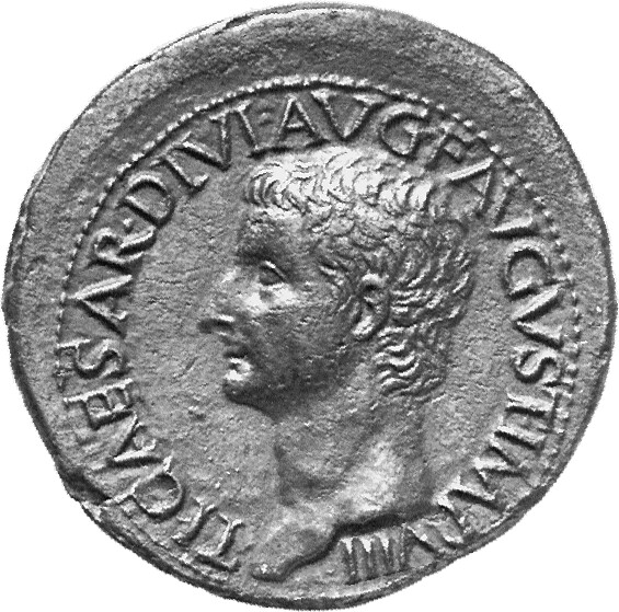 RIC I (second edition) Tiberius 44 Tiberius obverse, Head of Tiberius, bare, left