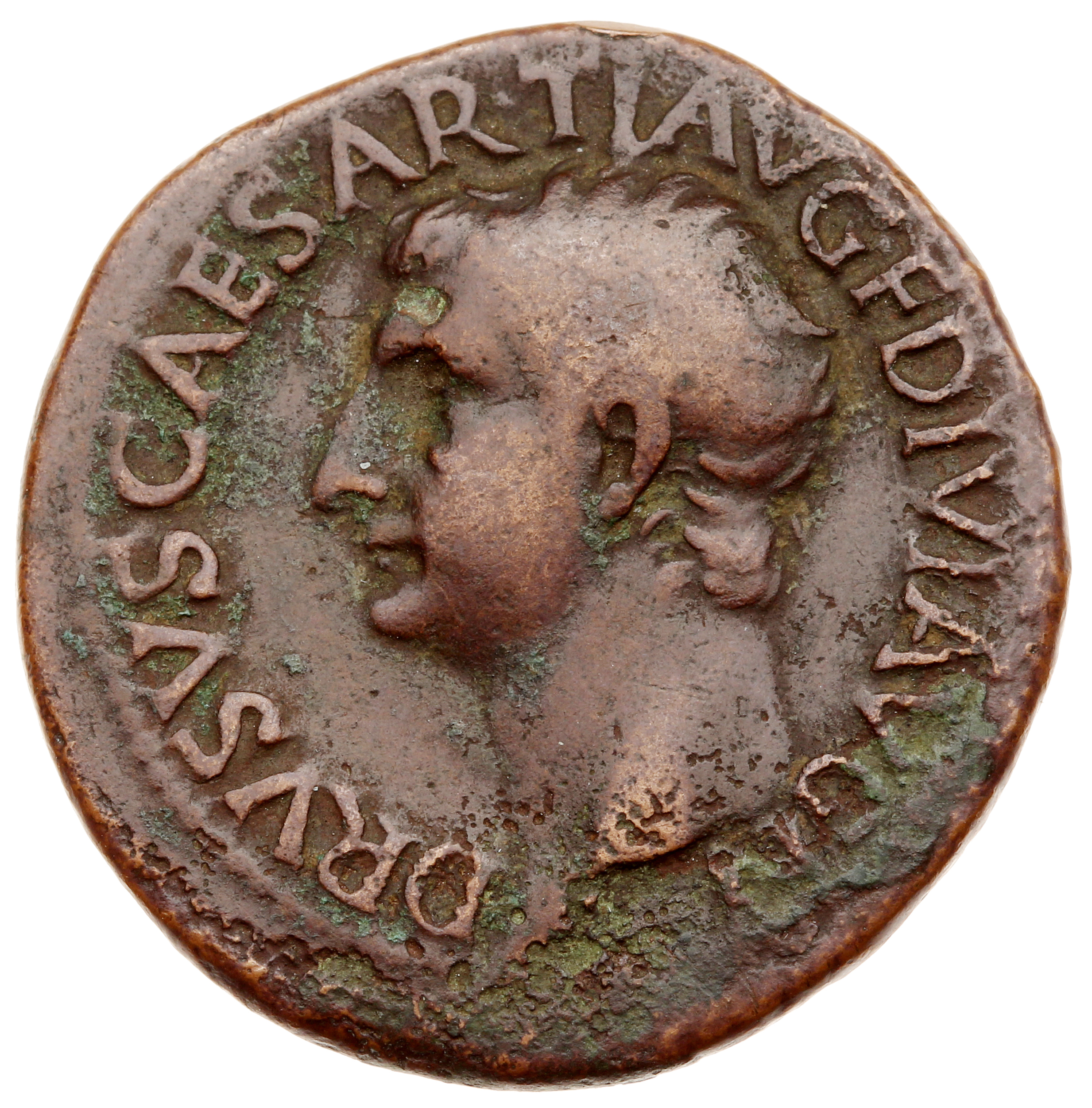 RIC I (second edition) Tiberius 45 Tiberius obverse — Head of Drusus, bare, left