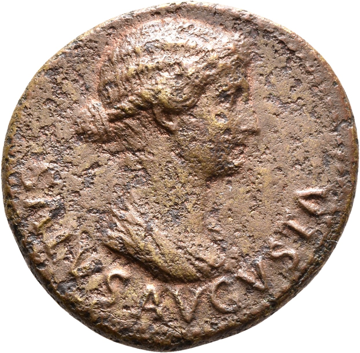 RIC I (second edition) Tiberius 47 Tiberius obverse — Bust of woman as Salus Augusta, draped, right; head bare with hair w...