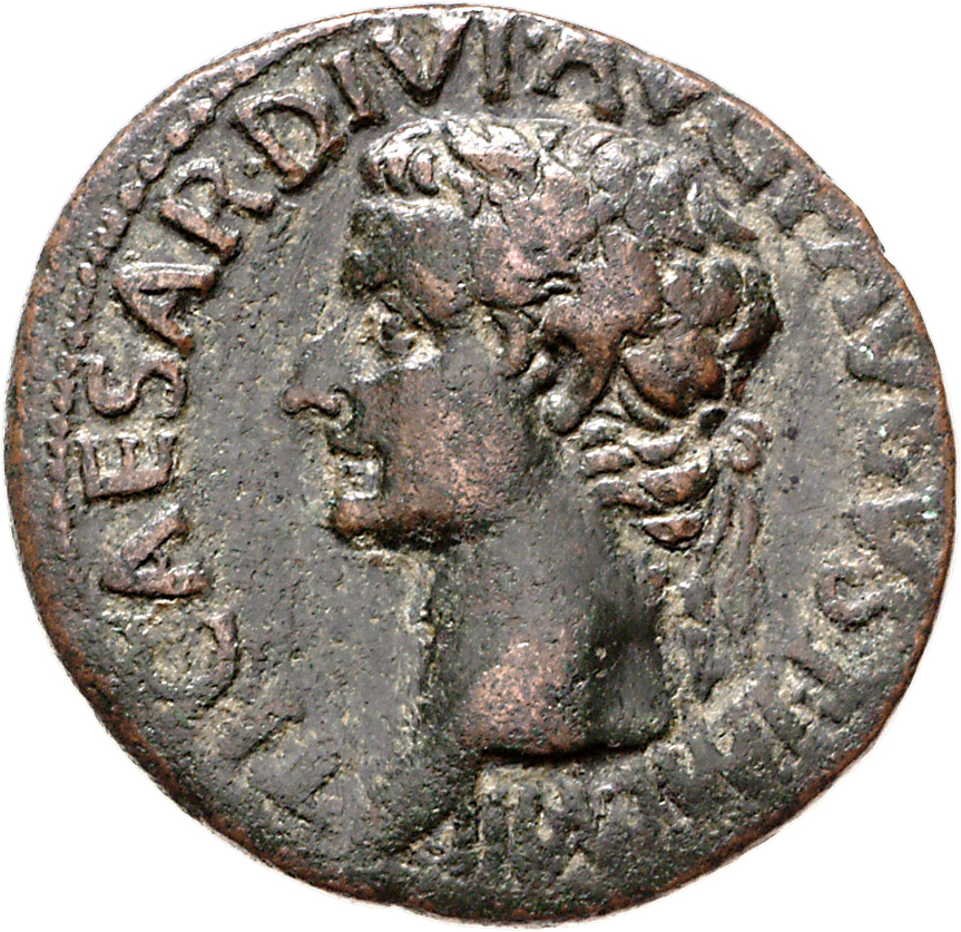 RIC I (second edition) Tiberius 53 Tiberius obverse, Head of Tiberius, laureate, left