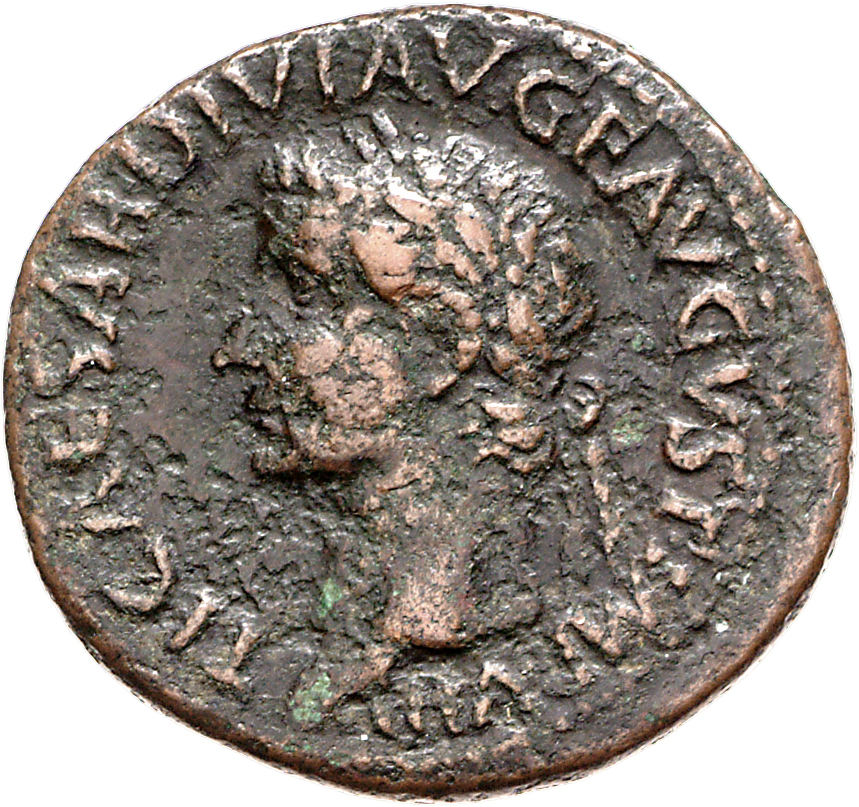 RIC I (second edition) Tiberius 58 Tiberius obverse, Head of Tiberius, laureate, left