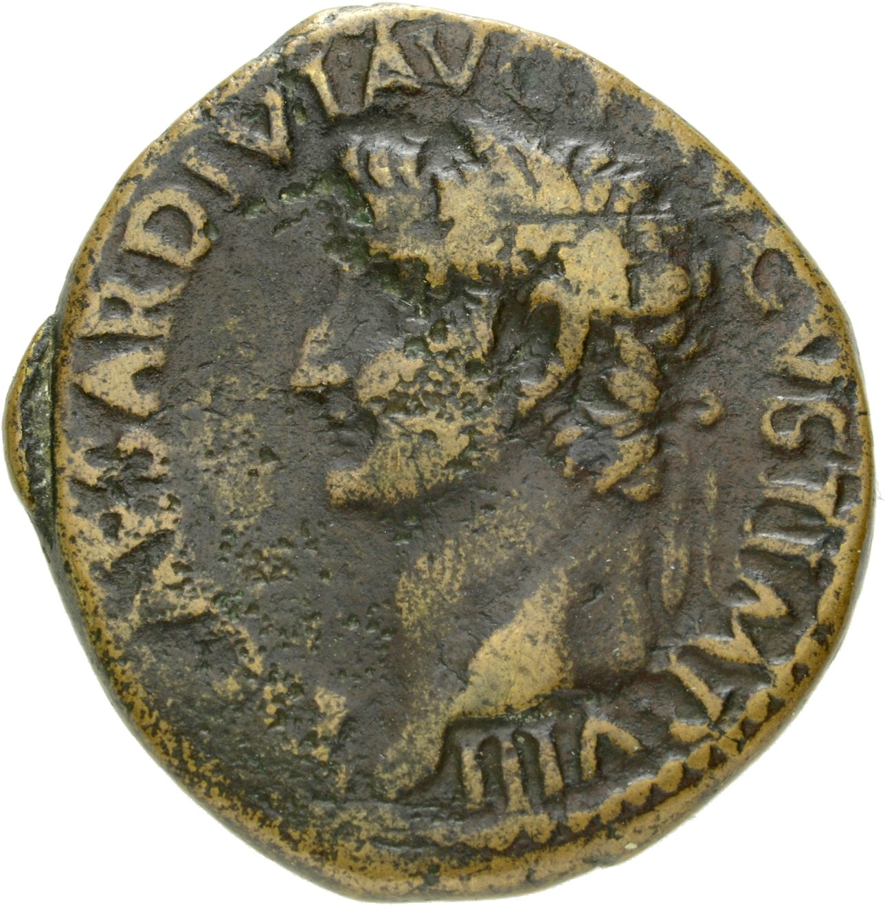 RIC I (second edition) Tiberius 59 Tiberius obverse, Head of Tiberius, laureate, left