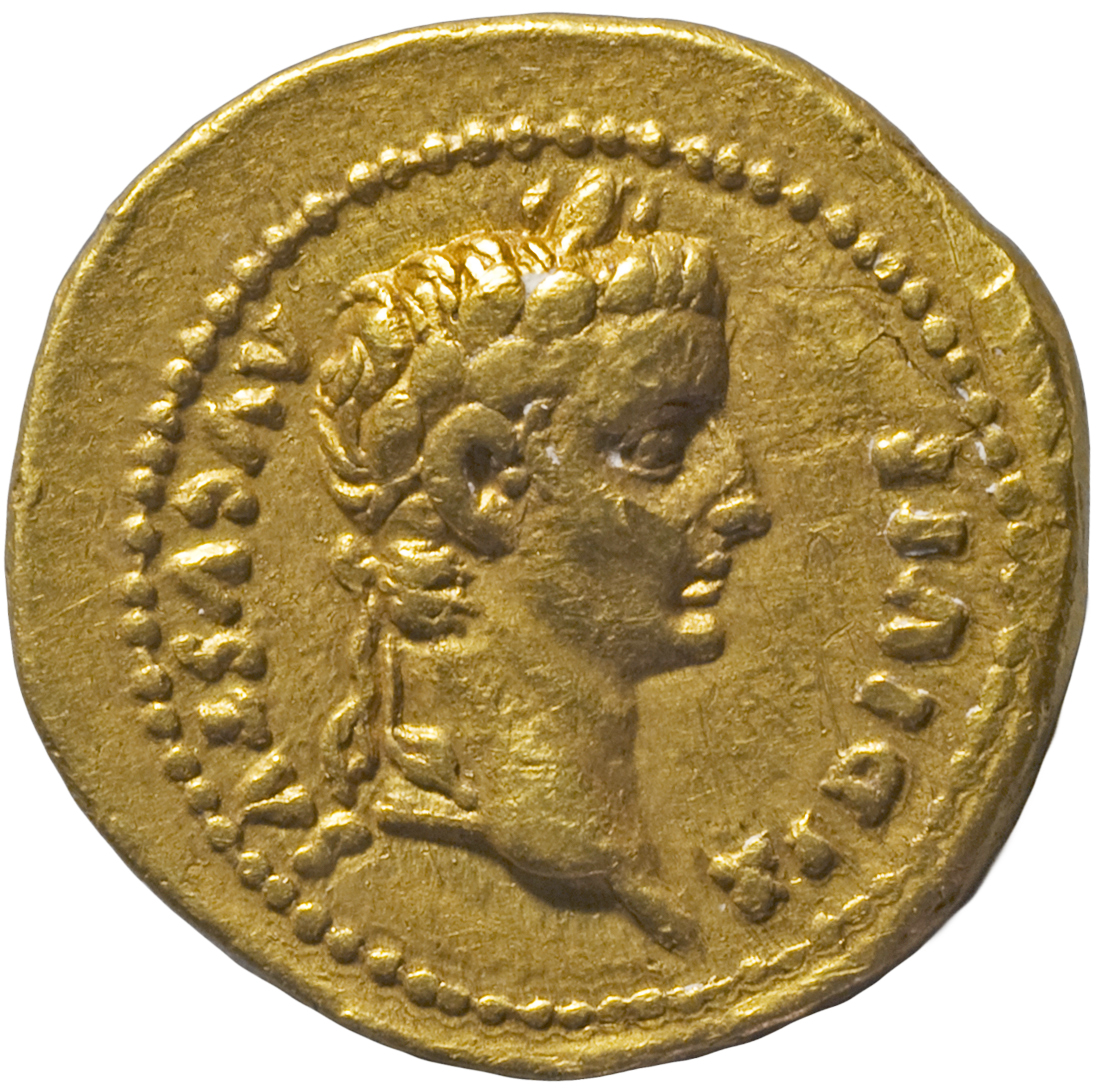 RIC I (second edition) Tiberius 6 Tiberius obverse, Head of Tiberius, laureate, right