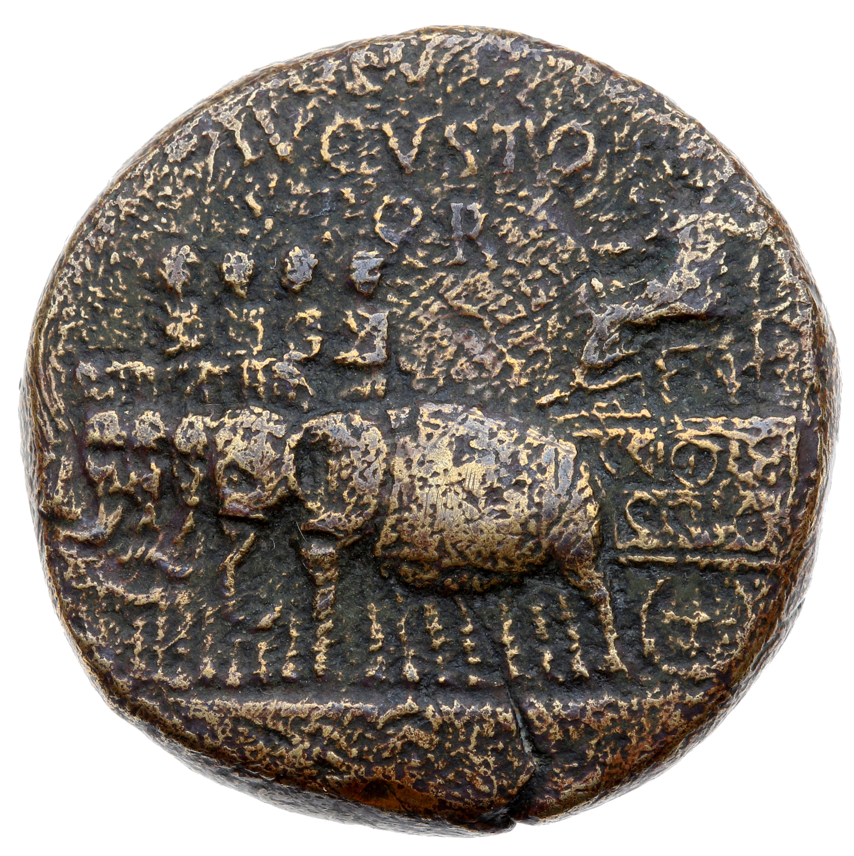 RIC I (second edition) Tiberius 68 Tiberius obverse — Augustus, radiate, right, holding laurel branch and sceptre, in quad...