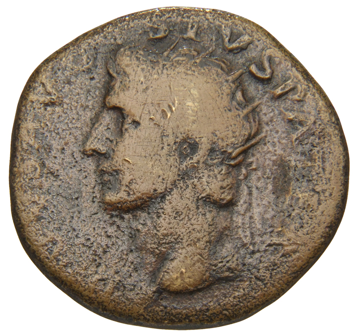 RIC I (second edition) Tiberius 74 Tiberius obverse — Head of Augustus, radiate, left