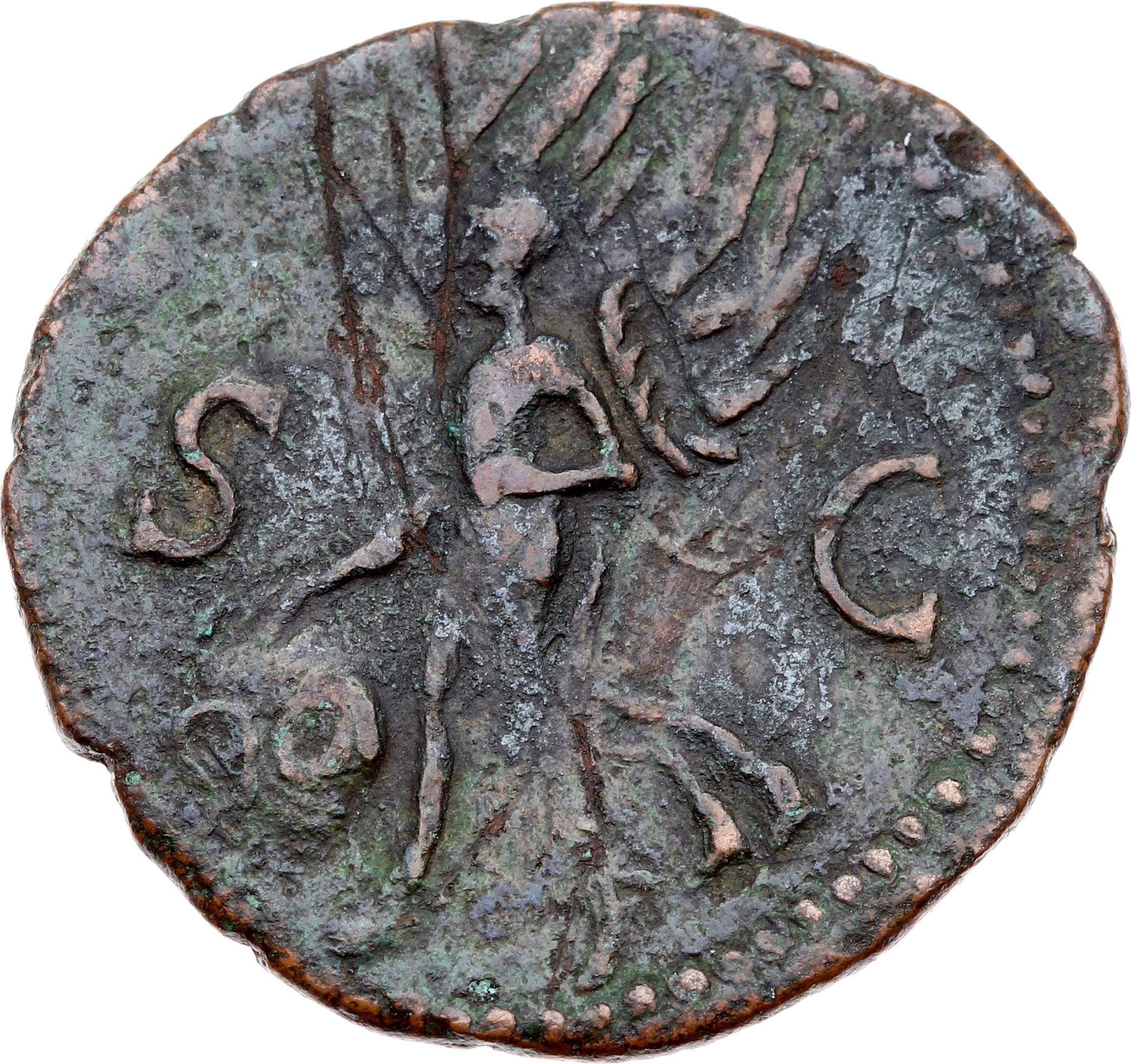 RIC I (second edition) Tiberius 77 Tiberius reverse, Victory draped, advancing, left, left arm against side, right hand re...