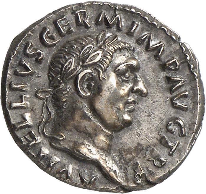RIC I (second edition) Vitellius 107 Vitellius obverse, Head of Vitellius, laureate, right
