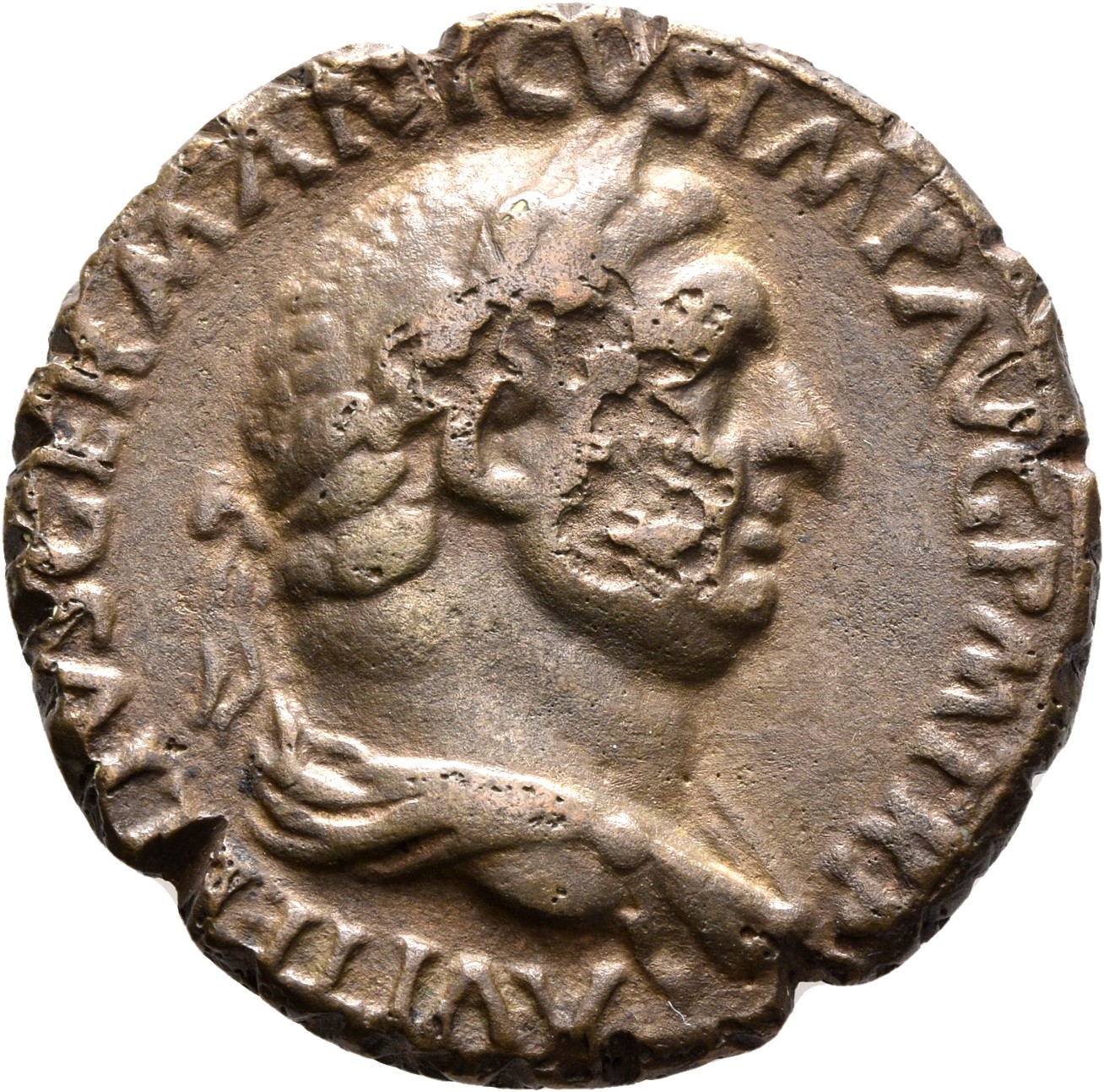 RIC I (second edition) Vitellius 113 Vitellius obverse, Bust of Vitellius, laureate, draped, right
