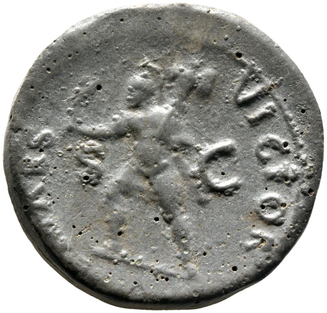 RIC I (second edition) Vitellius 115 Vitellius reverse — Mars, helmeted, in military dress, advancing left, holding Victor...