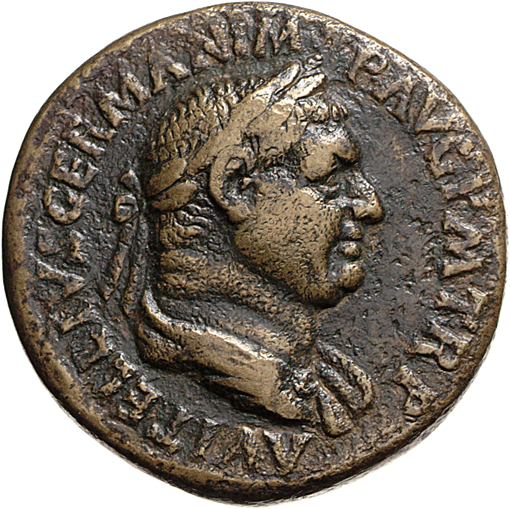 RIC I (second edition) Vitellius 139 Vitellius obverse, Bust of Vitellius, laureate, draped, right