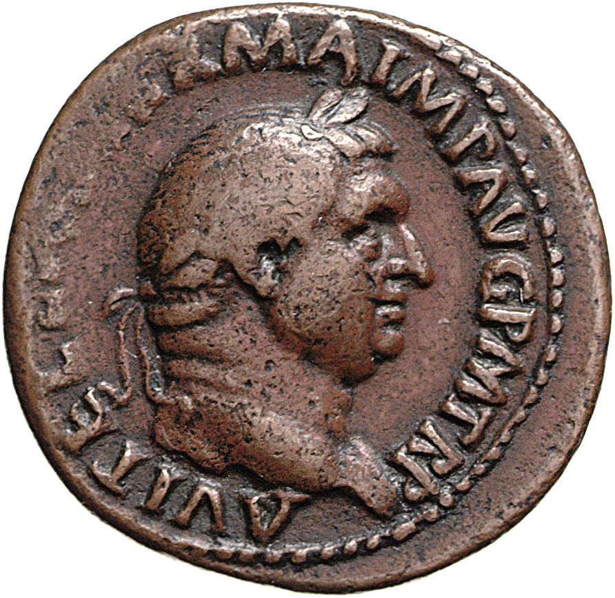 RIC I (second edition) Vitellius 163 Vitellius obverse, Head of Vitellius, laureate, right
