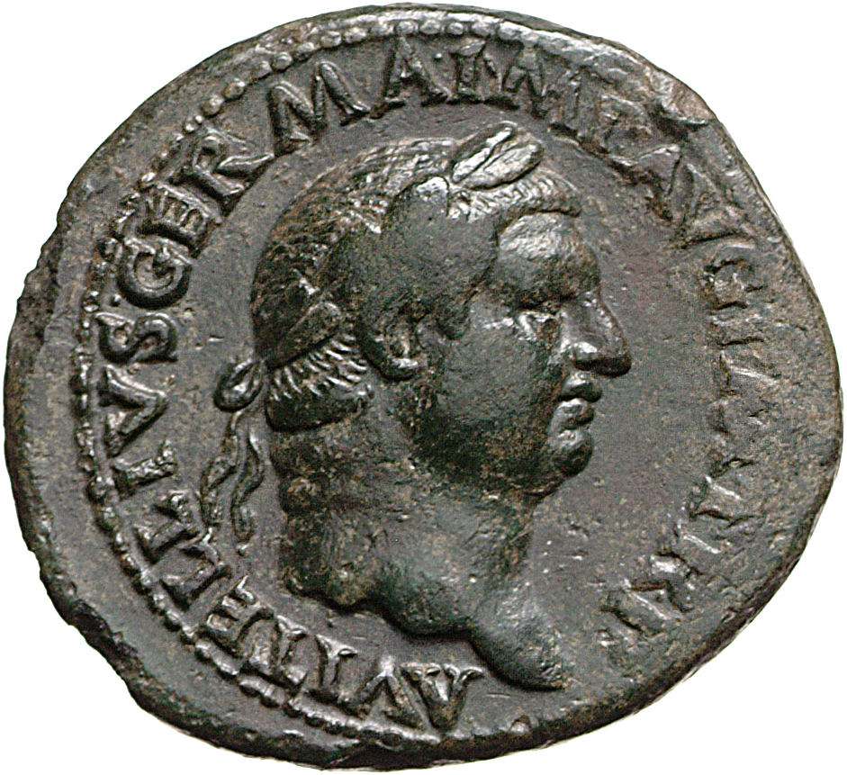 RIC I (second edition) Vitellius 165 Vitellius obverse, Head of Vitellius, laureate, right