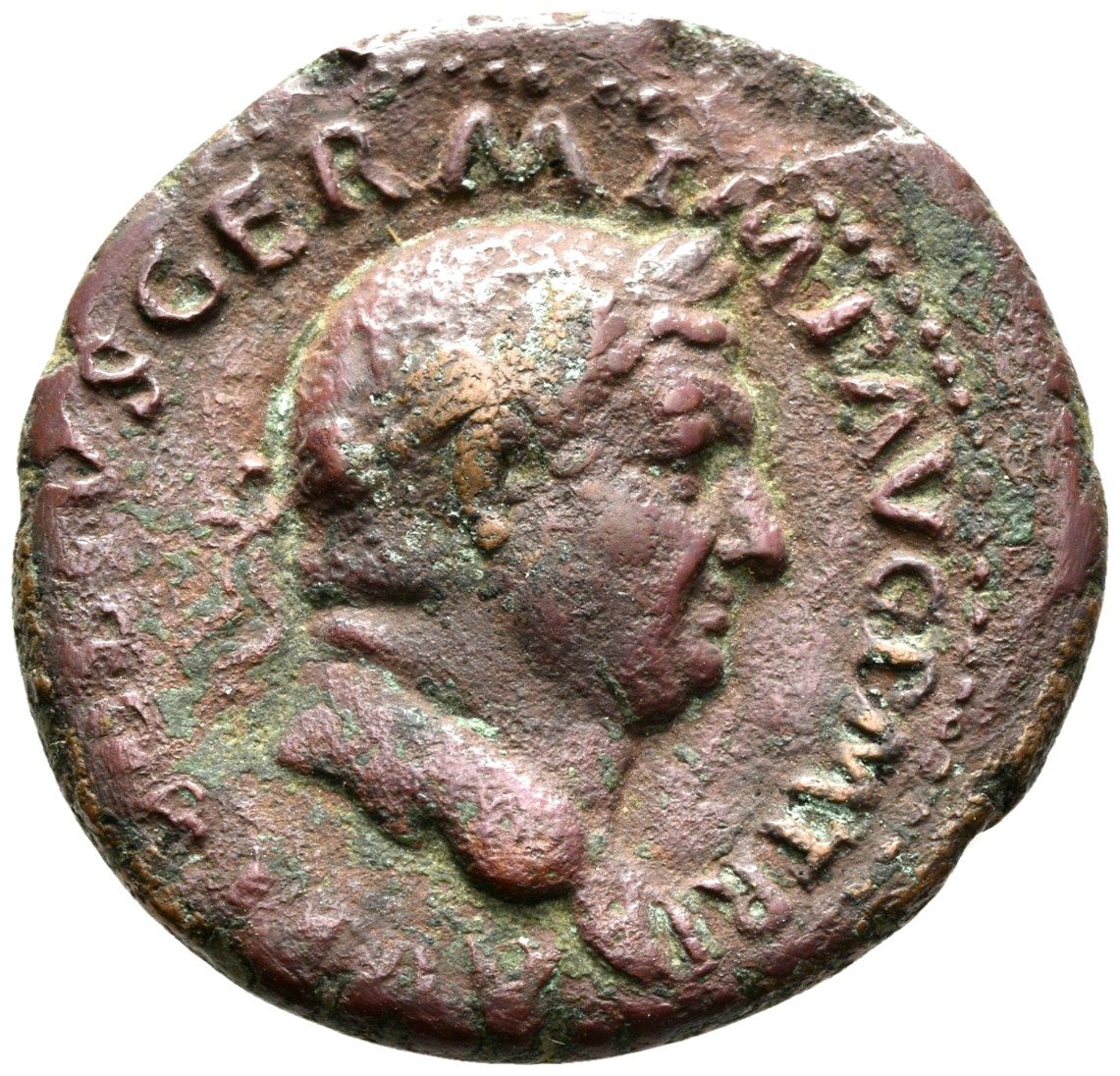 RIC I (second edition) Vitellius 171 Vitellius obverse — Head of Vitellius, laureate, right